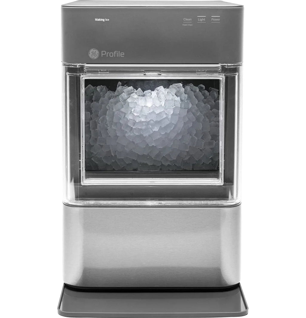 Countertop Nugget Ice Maker | Ice Machine with WiFi Connectivity | Smart Home Kitchen Essentials | Black Stainless