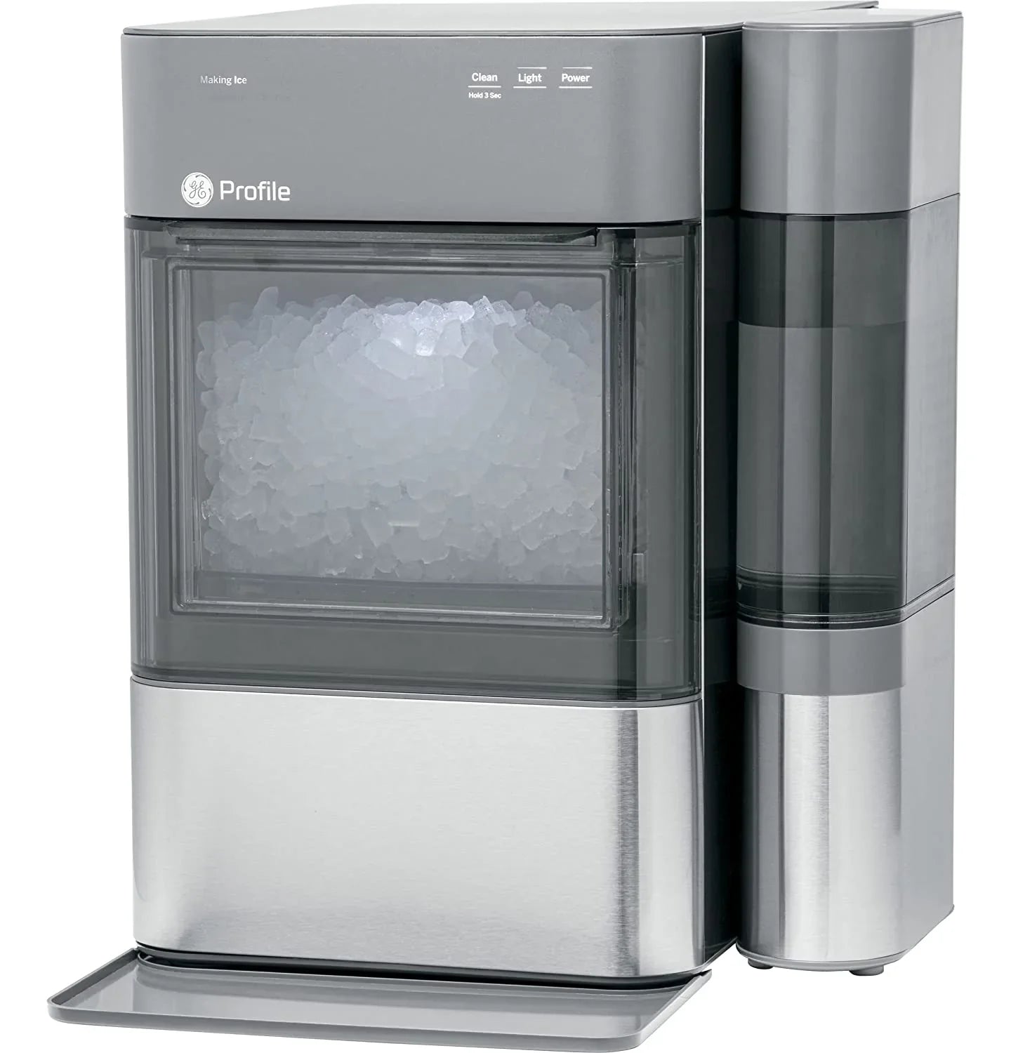 Countertop Nugget Ice Maker | Ice Machine with WiFi Connectivity | Smart Home Kitchen Essentials | Black Stainless