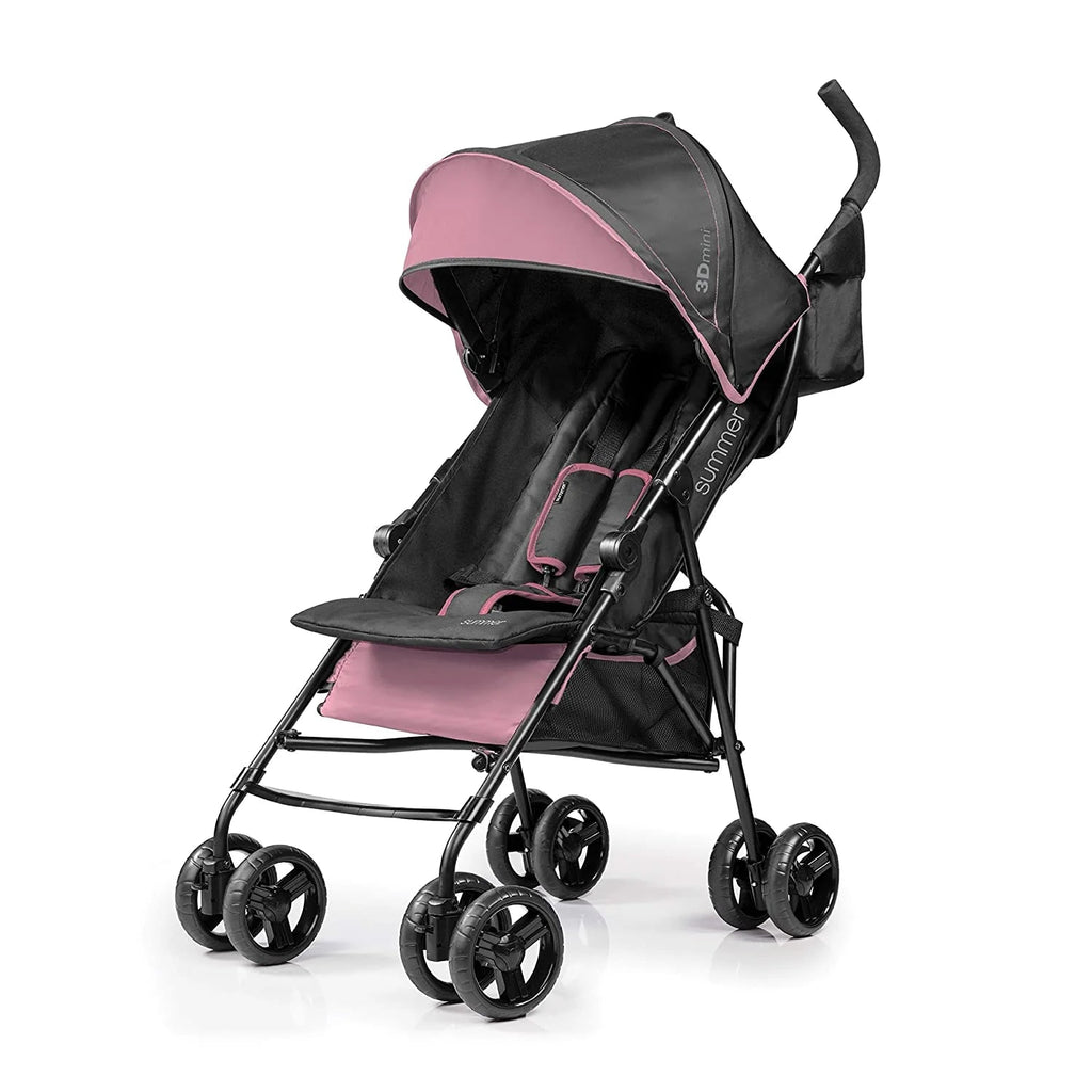 Convenience Stroller, Blue/Black Lightweight Infant Stroller with Compact Fold