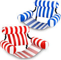Pool Wave Pool Floats Chairs Adult, 2 Packs Heavy Duty Inflatable Swimming Pool Lounges, Fabric Floating Hammock, Kids Blow Up Pool Noodles, Lake Raft Floaties, Fun Summer Outdoor Water Party Game