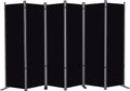 3 Panel Privacy Screen, 6 Ft Tall Folding Privacy Screen Room Dividers, Freestanding Room Partition Wall Dividers, 102''W x 20''D x 71''H, Black