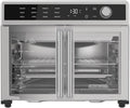 Air Fryer Toaster Oven Combo, 12 in 1 Countertop Convection Oven Cooks Food Fast, Fits a Whole Pizza or 6 Toast Slices, French Doors with Stainless Steel Finish.