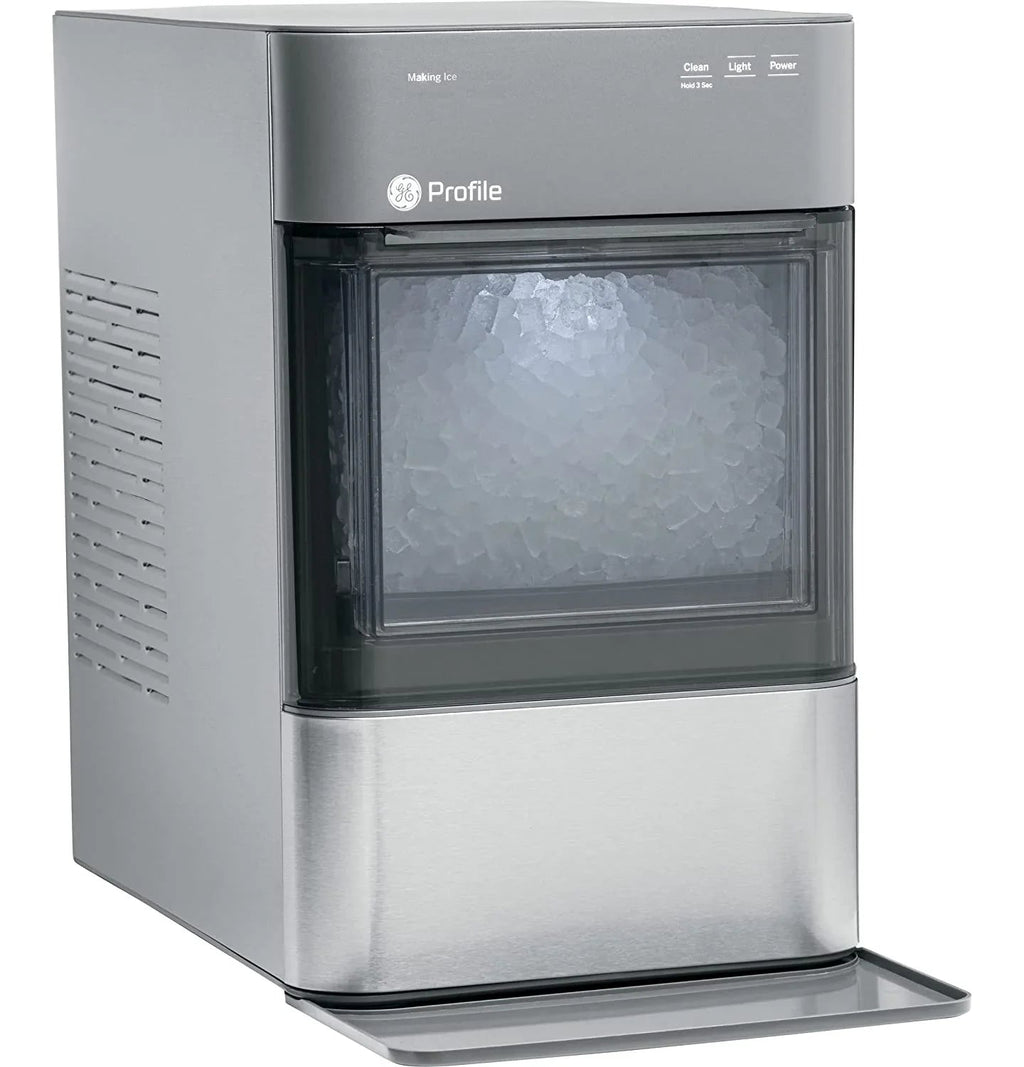 Countertop Nugget Ice Maker | Ice Machine with WiFi Connectivity | Smart Home Kitchen Essentials | Black Stainless